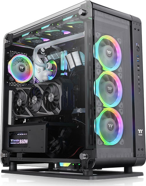 Thermaltake Core P6 Tempered Glass Mid Tower Midi Tower Μαύρος (Μαύρο)