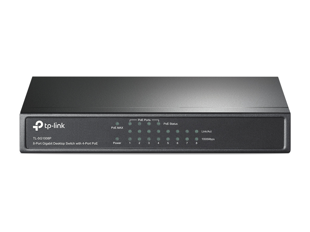 TP-Link TL-SG1008P μεταγωγέας δικτύου Μη διαχειρίσιμος Gigabit Ethernet (10/100/1000) PoE τροφοδοτικού Φουντούκι