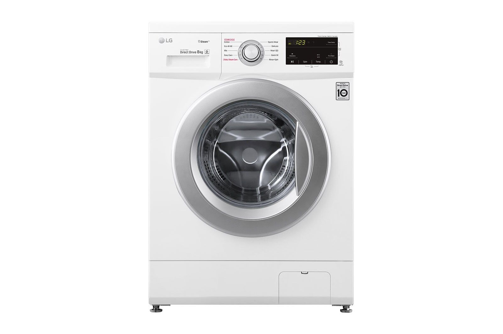 Πλυντήριο Ρούχων LG F4J3TS4WE 8kg D 1400 Στροφών με Ατμό Λευκό