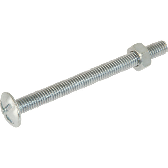 Βίδα Ολόπαση PH Σκεπών & Περικόχλιο M 6x80 Inox A2 10Τμχ