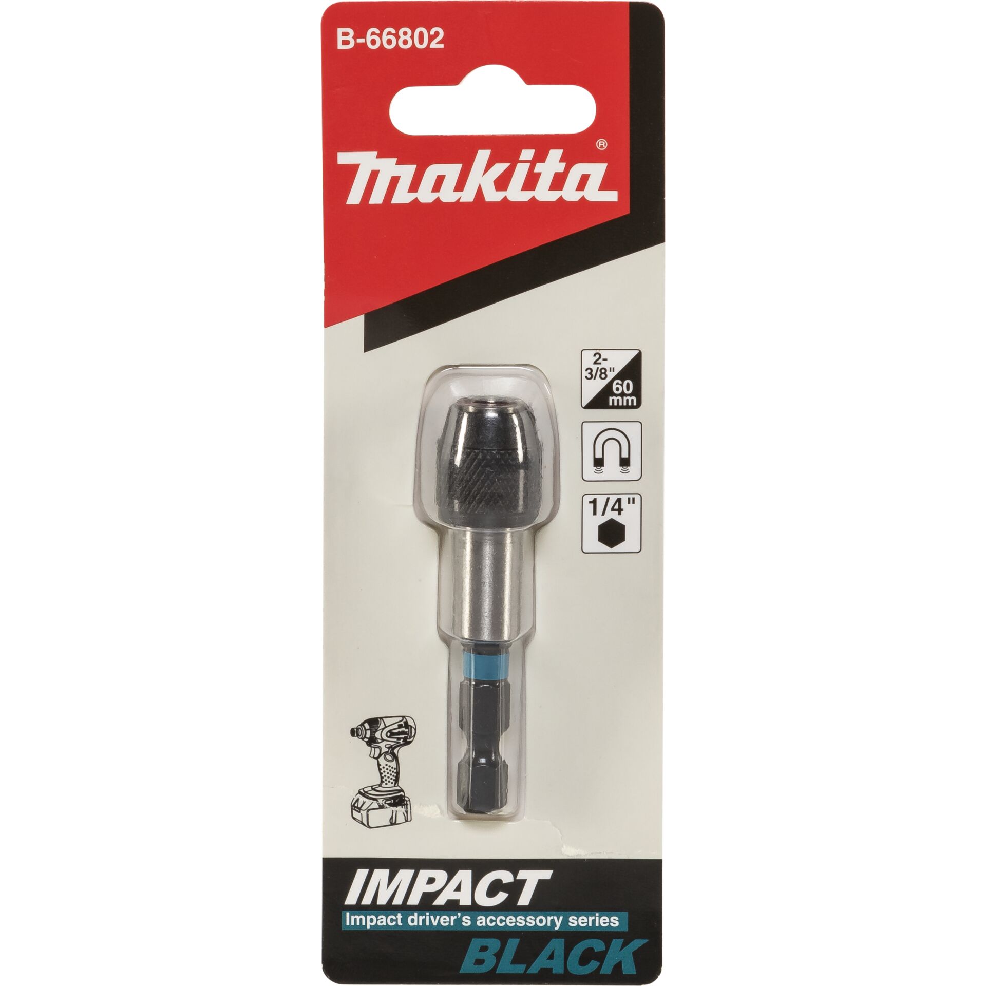 Makita B-66802 Αντάπτορας για μύτη κατσαβιδιού 25,4 / 4 mm (1 / 4") 1 τεμάχια