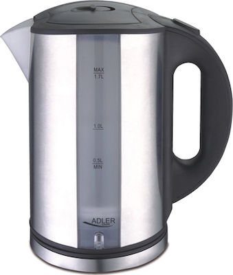Βραστήρας Adler AD 1216 1.7lt 2000W Ασημί