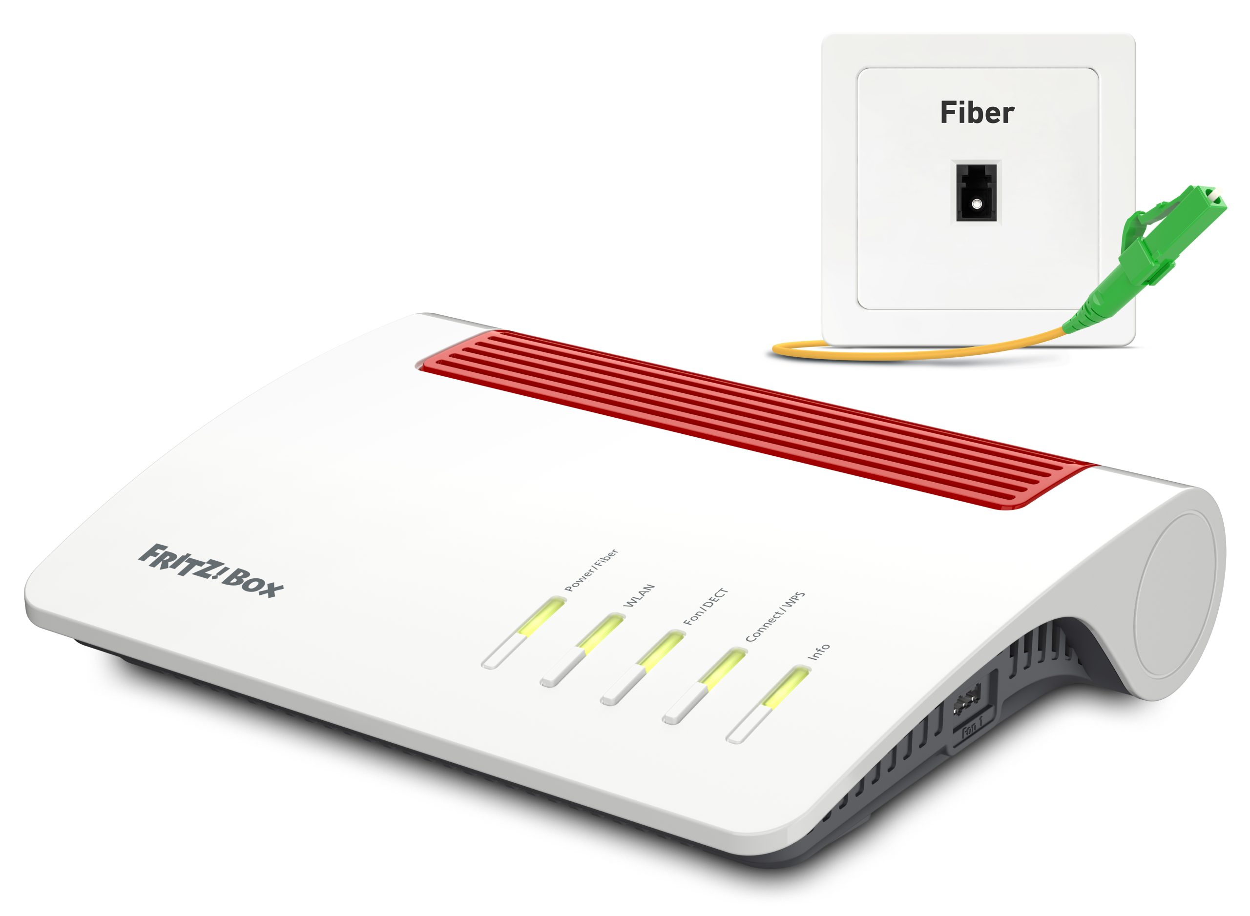 Router FRITZ!Box 5590 Fiber ασύρματος δρομολογητής Gigabit Ethernet Διπλής ζώνης (2.4 GHz / 5 GHz) Λευκό