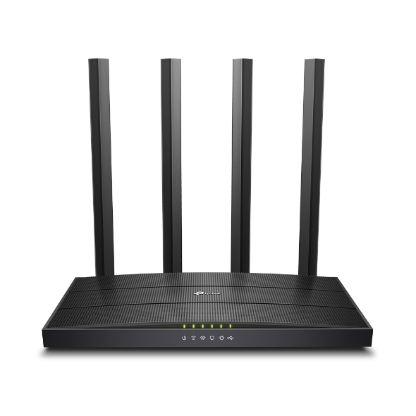 Router TP-Link Archer C6U ασύρματος δρομολογητής Gigabit Ethernet Διπλής ζώνης (2.4 GHz / 5 GHz) Μαύρο