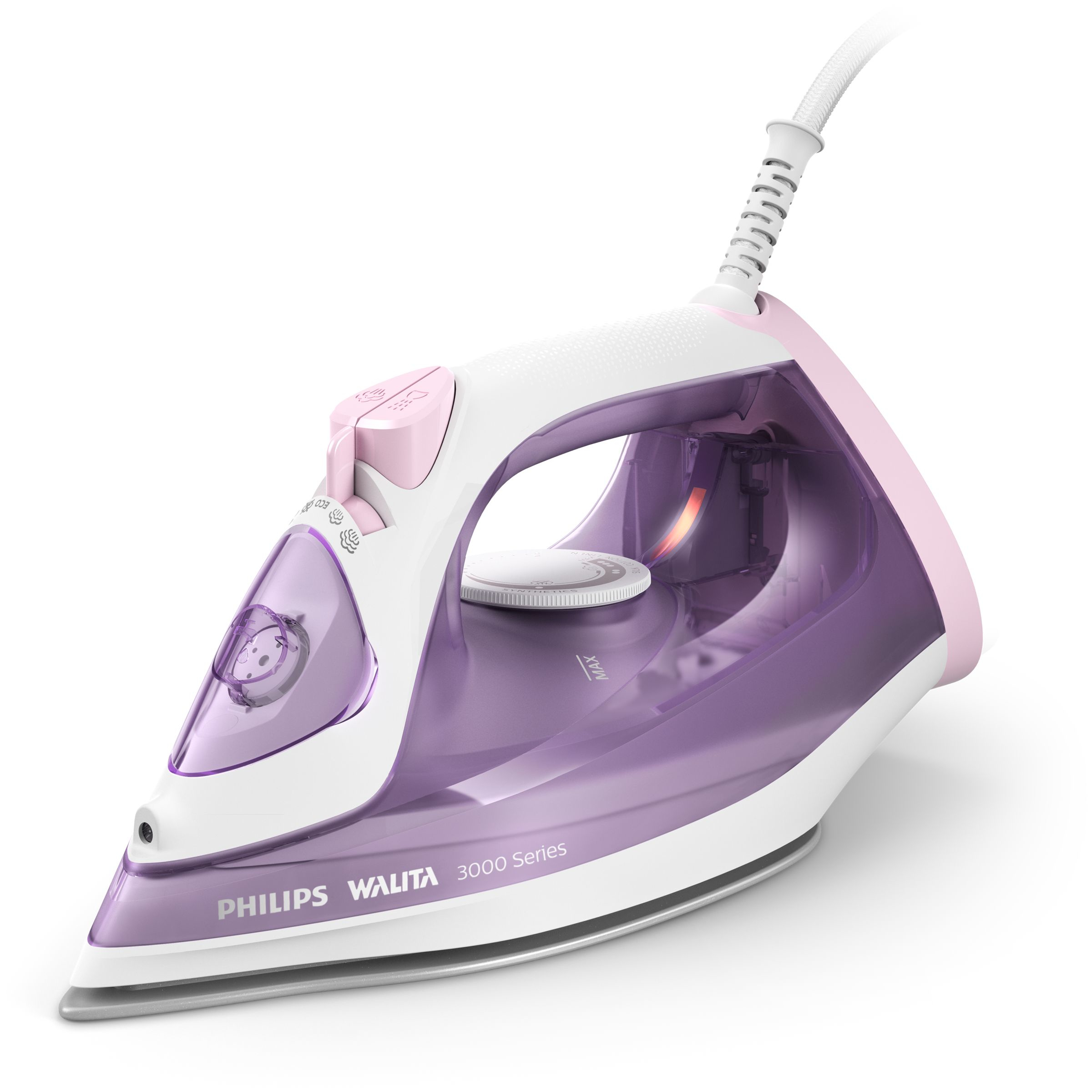 Philips 3000 series DST3010/30 Ατμοσίδερο Κεραμική πλάκα 2000 W Μωβ , Λευκό