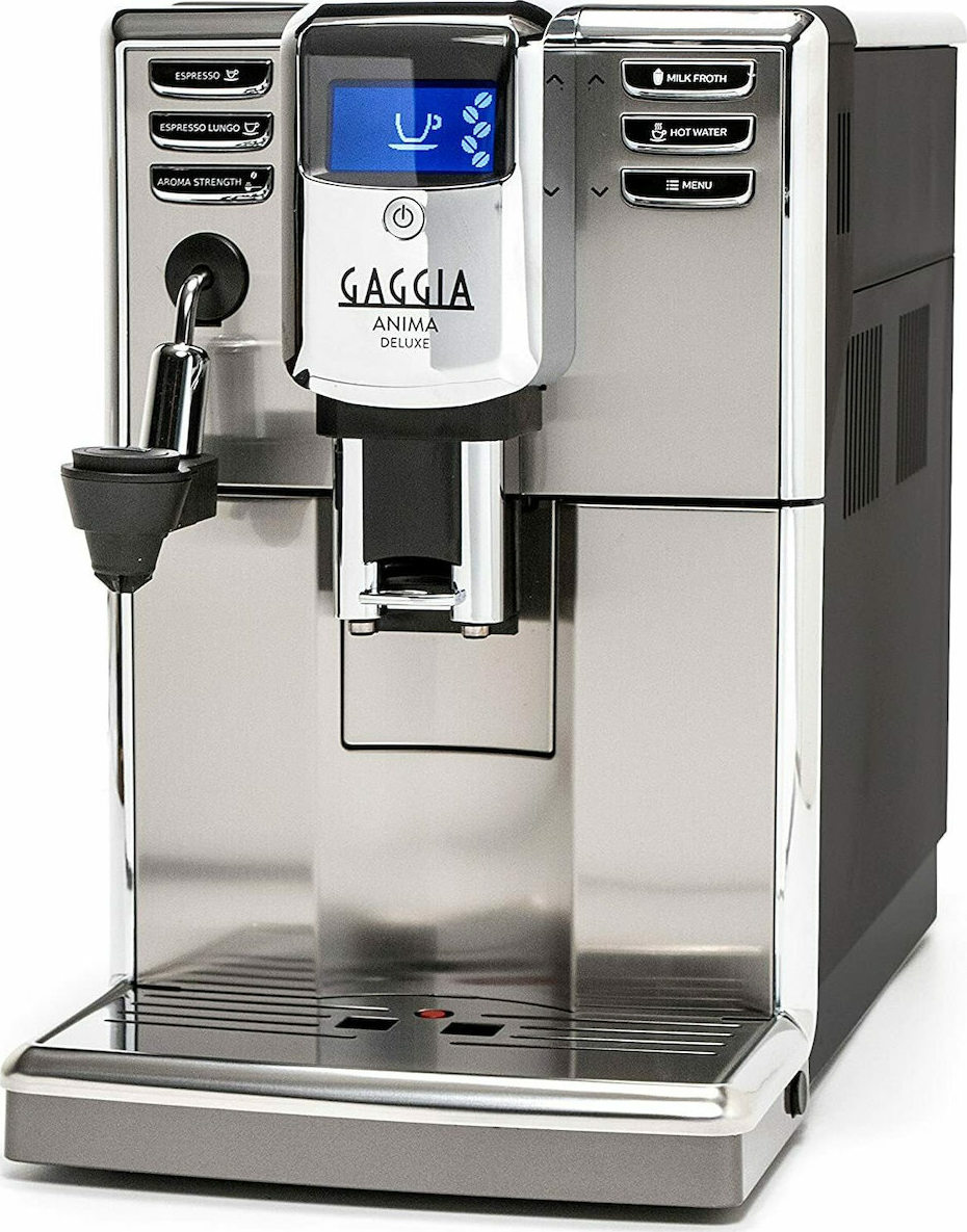 Μηχανή Espresso Gaggia Anima Deluxe R18761/01 Πλήρως αυτόματη 1,8L 1850W Πίεσης 15bar με Μύλο Άλεσης Ασημί