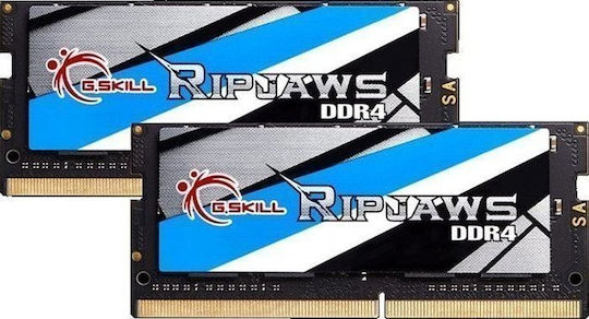 G.Skill Ripjaws 16GB DDR4 RAM με 2 Modules (2x8GB) και Ταχύτητα 2400 για Laptop (F4-2400C16D-16GRS)