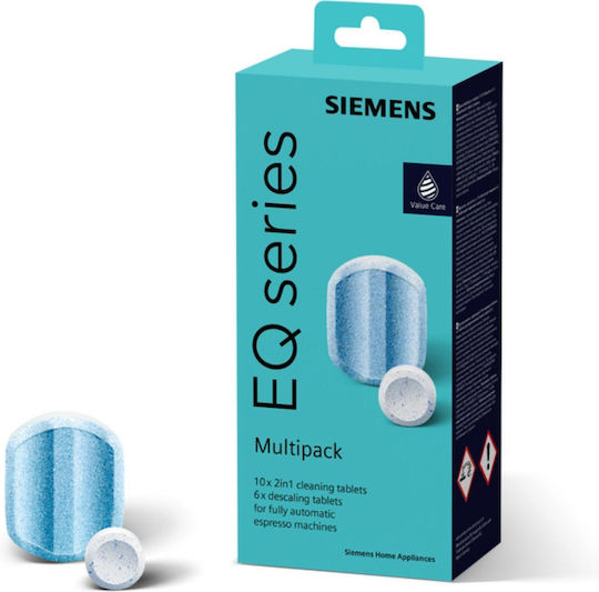 Siemens EQ TZ80003A Ταμπλέτες καθαρισμού Μηχανής Καφέ Cleaner & Decalcifier 16 τεμ
