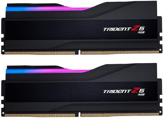 G.Skill Trident Z5 RGB 64GB DDR5 RAM με 2 Modules (2x32GB) και Ταχύτητα 6800 για Desktop (F5-6800J3445G32GX2-TZ5RK)