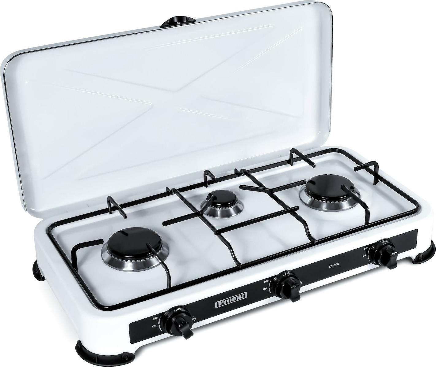 Gas stove PROMIS KG300 WHITE WITHOUT REDUCER