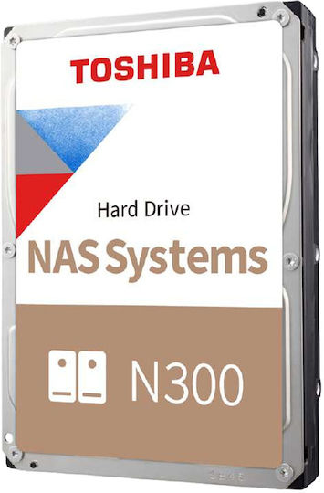Toshiba N300 Bulk 14TB HDD Σκληρός Δίσκος 3.5" SATA III 7200rpm με 512MB Cache για NAS HDWG51EUZSVA