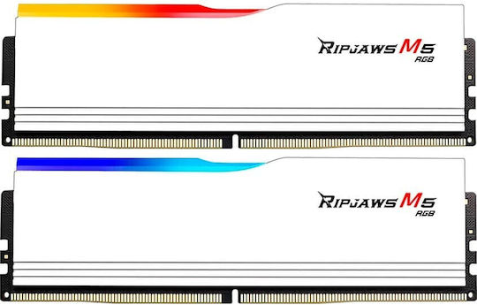 G.Skill Ripjaws M5 32GB DDR5 RAM με 2 Modules (2x16GB) και Ταχύτητα 6000 για Desktop (F5-6000J2836G16GX2-RM5RW)