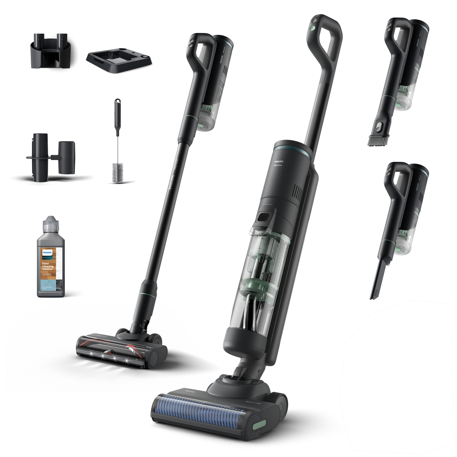 Philips 7000 series XW7263/11 ηλεκτρική σκούπα με κοντάρι Ηλεκτρική σκούπα στικ 2-σε-1 Μπαταρία Στεγνός και υγρός Χωρίς