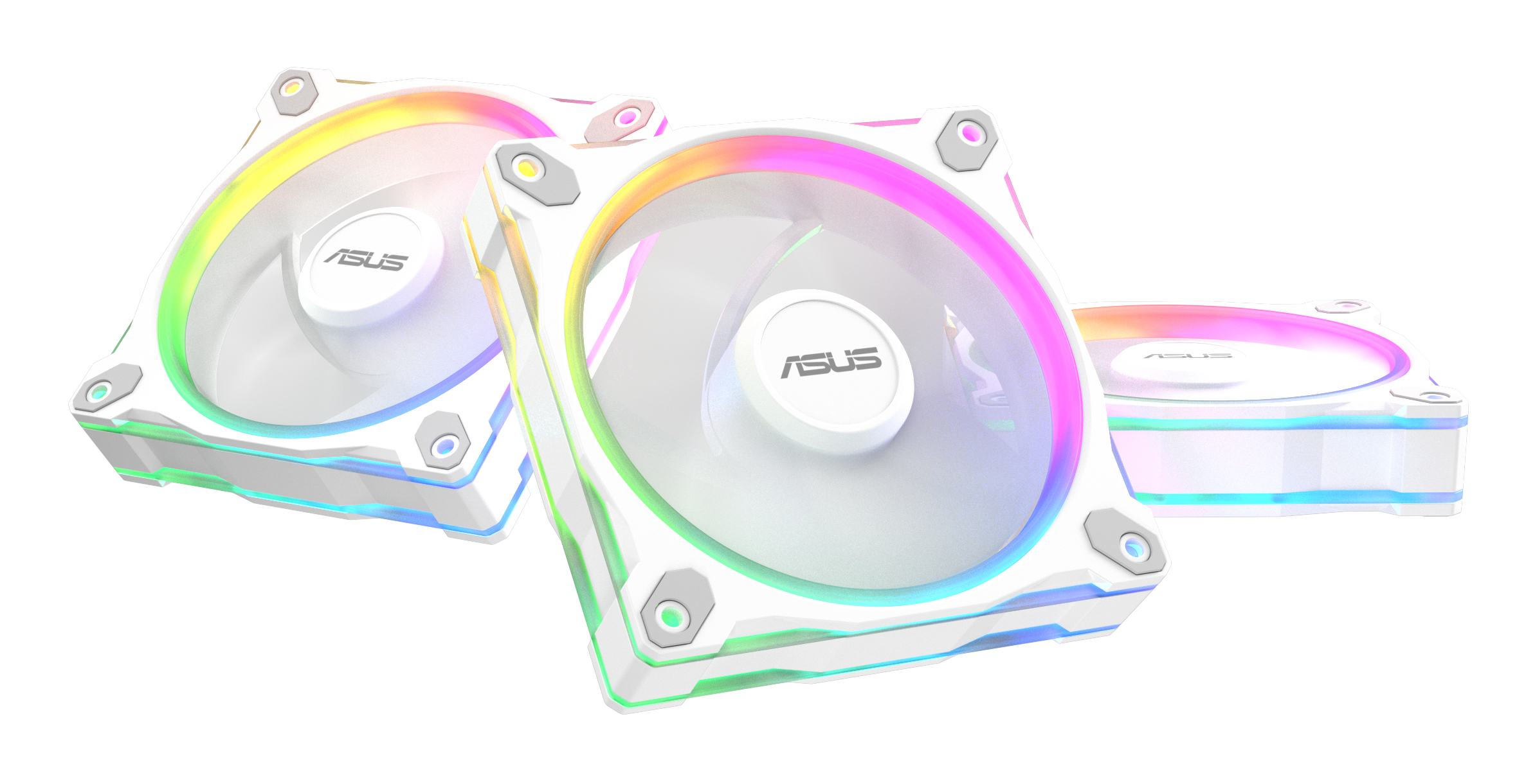 Asus Prime MR120 Reverse Case Fan με ARGB Φωτισμό και Σύνδεση 4-Pin PWM 3τμχ Λευκό