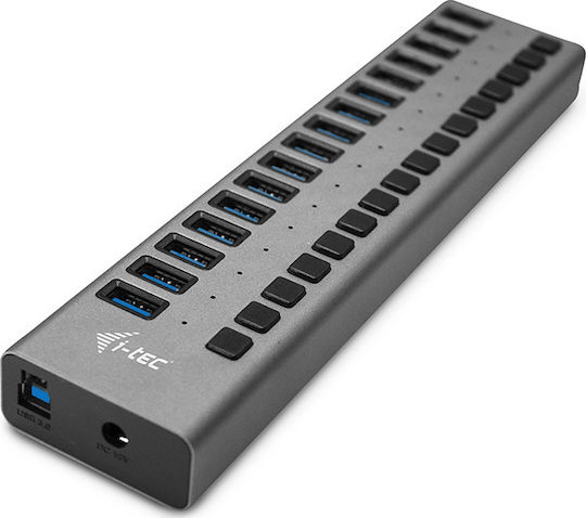 i-tec USB 3.0 Hub 16 Θυρών με σύνδεση USB-A & Θύρα Φόρτισης και Εξωτερική Παροχή Ρεύματος (U3CHARGEHUB16)