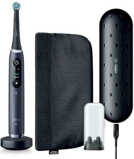 Oral-B iO Series 9 Ηλεκτρική Οδοντόβουρτσα με Χρονομετρητή, Αισθητήρα Πίεσης και Θήκη Ταξιδίου Luxe Edition Black Onyx