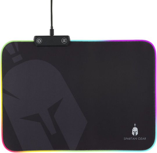 Spartan Gear Ares Gaming Mouse Pad Medium 350mm με RGB Φωτισμό Μαύρο SGMPRGB01