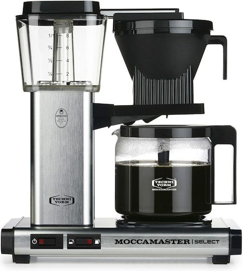 Moccamaster KBG Select Καφετιέρα Φίλτρου 1520W Silver Brushed