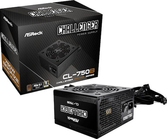 ASRock Challenger 750W Μαύρο Τροφοδοτικό Υπολογιστή Full Wired 80 Plus Bronze