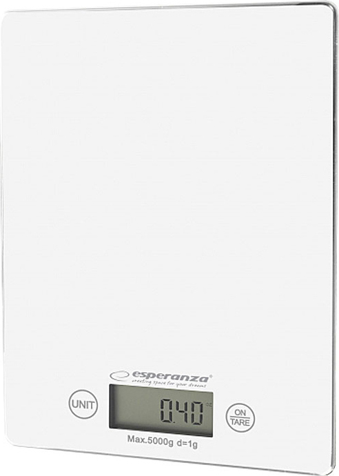 Esperanza EKS002W Ψηφιακή Ζυγαριά Κουζίνας 1gr/5kg White