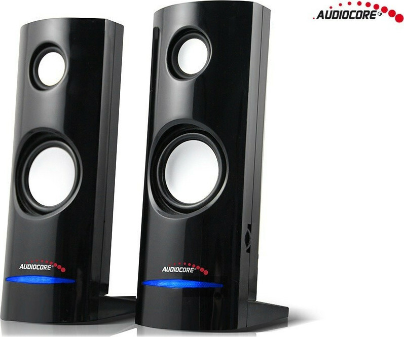 Audiocore AC860 Ηχεία Υπολογιστή 2.0, 8W Μαύρο
