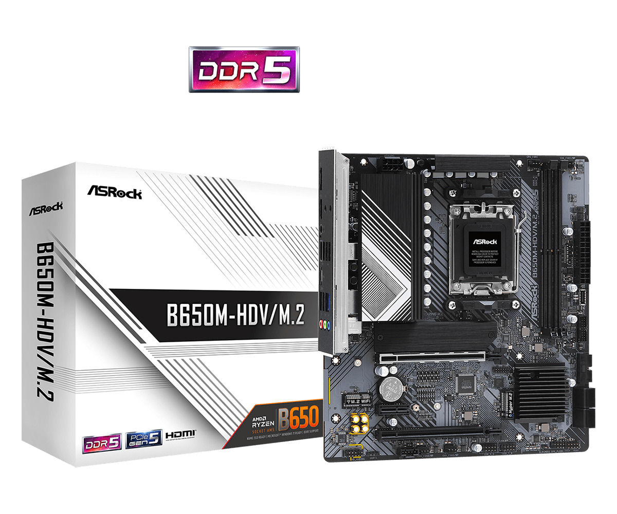 ASRock B650M-HDV/M.2 Motherboard Micro ATX με AMD AM5 Socket