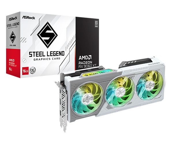 ASRock Radeon RX 9060 XT 16GB GDDR6 Steel Legend OC