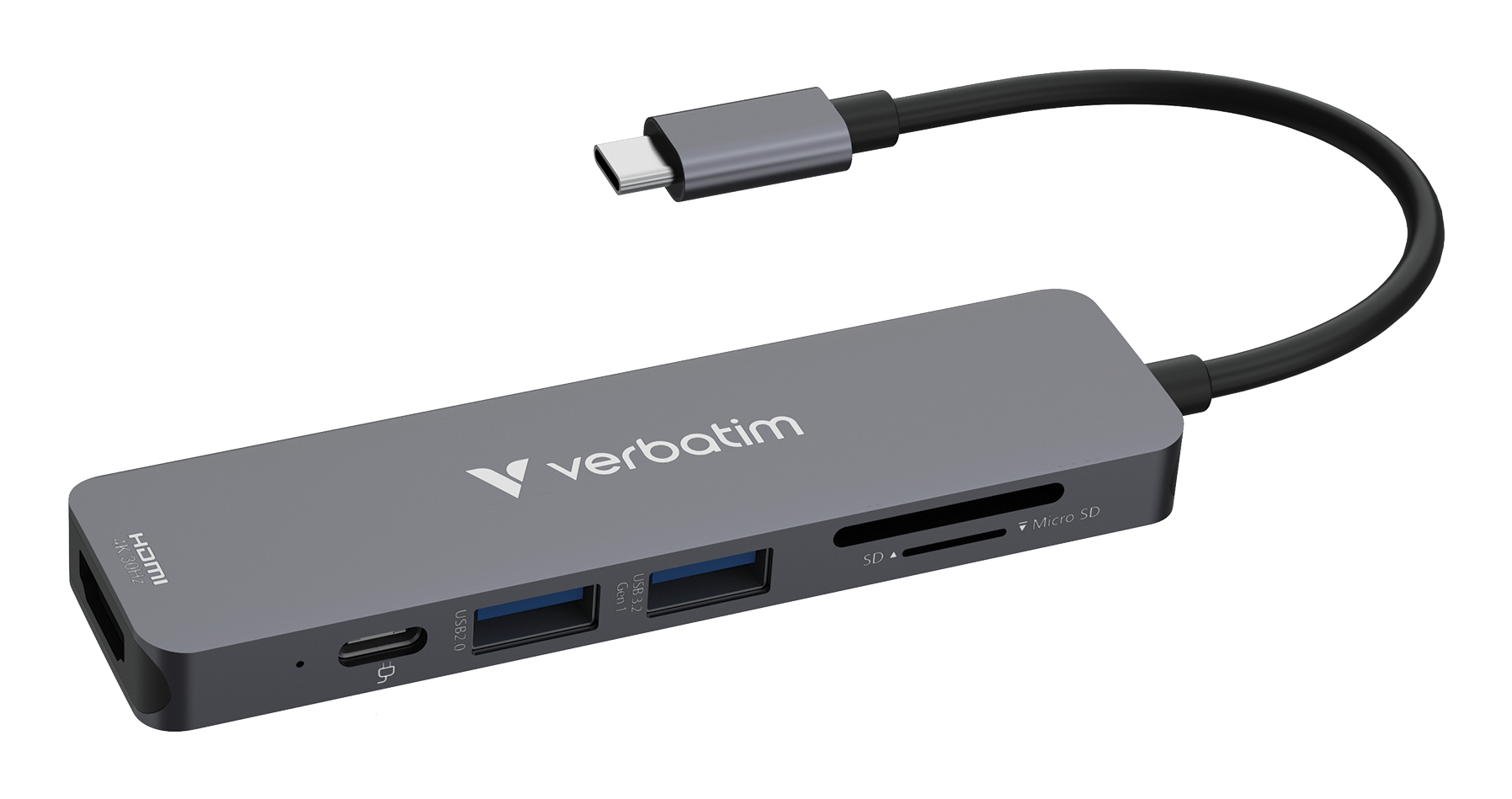 Verbatim USB-C Docking Station με HDMI 4K PD Γκρι (32156)