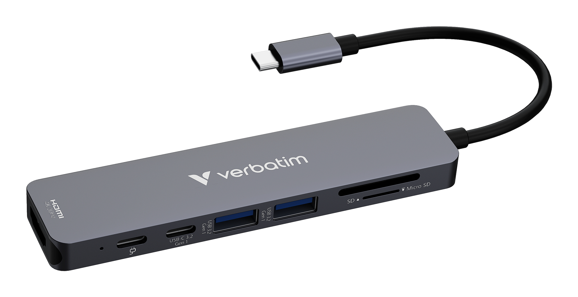 Verbatim USB-C Docking Station με HDMI 4K PD Γκρι (32158)