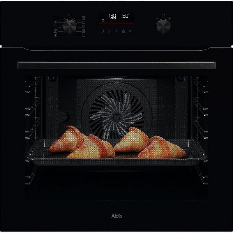 Φούρνος Άνω Πάγκου AEG NBA5P43AK(ST) 71lt A+ Με Πυρόλυση και Ατμό Μαύρος