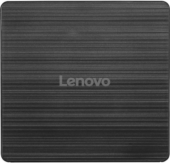 Lenovo Slim DVD Burner Εξωτερικός Οδηγός Εγγραφής/Ανάγνωσης DVD/CD για Desktop / Laptop Μαύρο