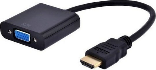 Gembird A-HDMI-VGA-04 video cable adapter 0.15 m VGA (D-Sub) HDMI Type A (Standard) Black