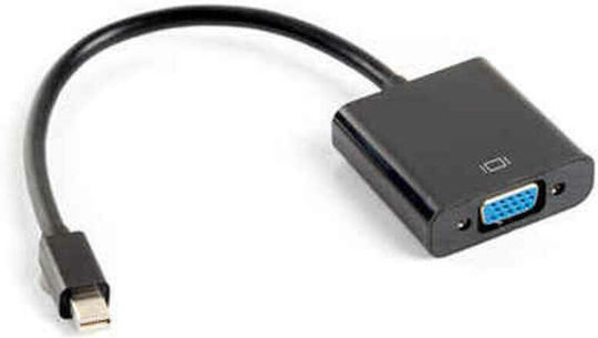 Lanberg AD-0006-BK video cable adapter 0.2 m VGA (D-Sub) Mini DisplayPort Black